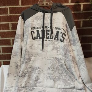 Cabela's Gray and White Men's Hoodie